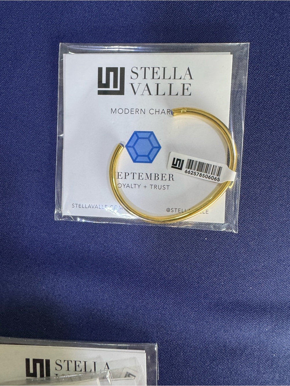 Stella Valle Gold Cuff Bracelet - September Charm